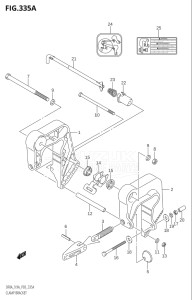 00994F-110001 (2011) 9.9hp P03-U.S.A (DF9.9A  DF9.9AR) DF9.9A drawing CLAMP BRACKET (DF8A,DF9.9A)