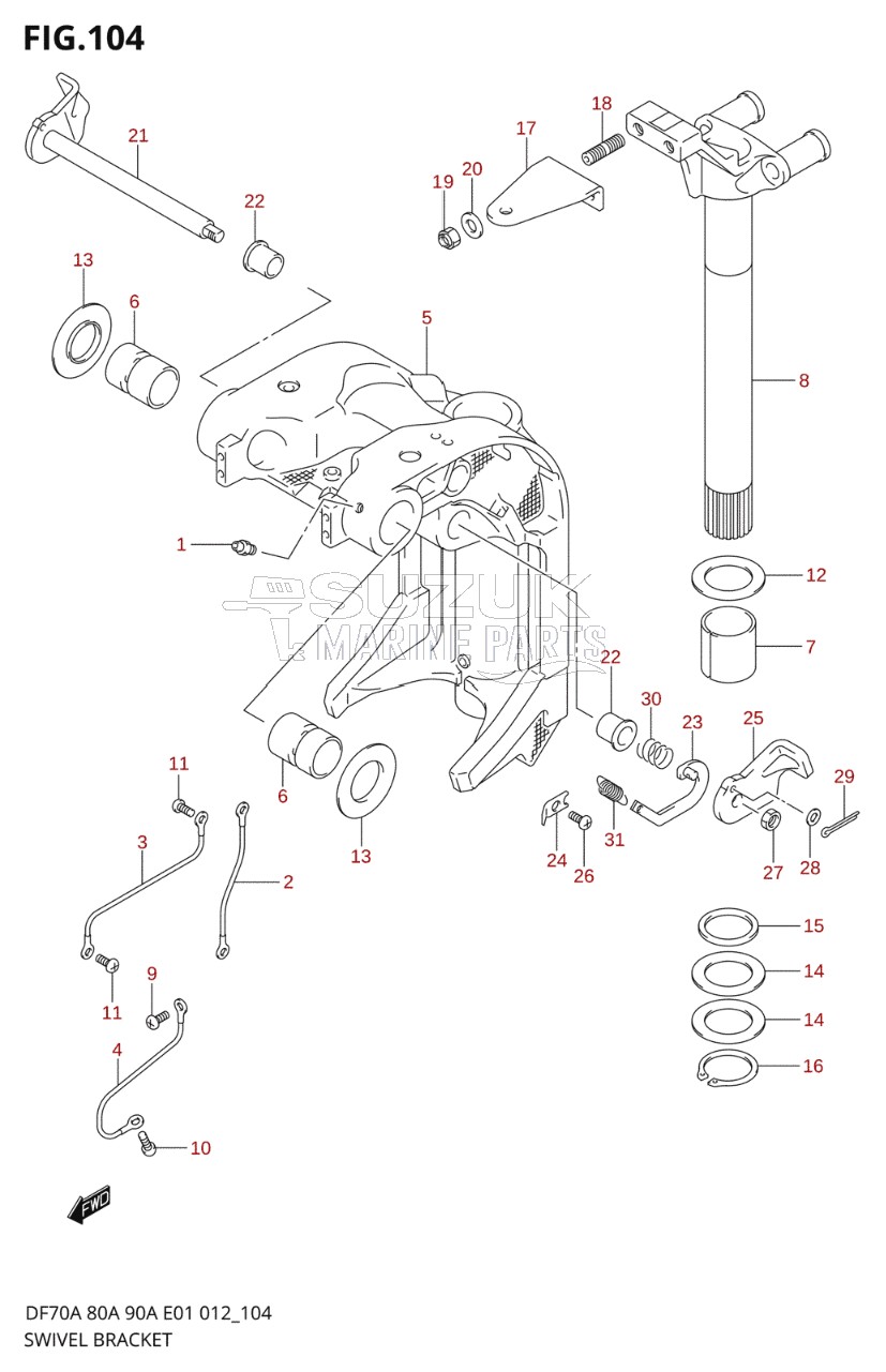 SWIVEL BRACKET (DF80A E01)