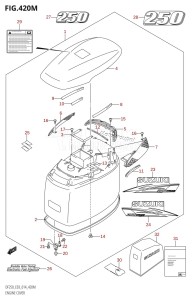 DF250Z From 25003Z-410001 (E03)  2014 drawing ENGINE COVER (DF250Z:E03)