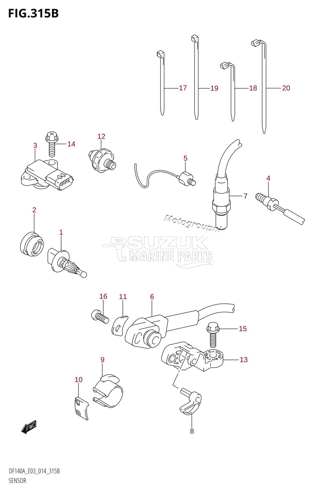 SENSOR (DF115AT:E03)