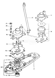 DT85 From 8501-100000 ()  1988 drawing WATER PUMP