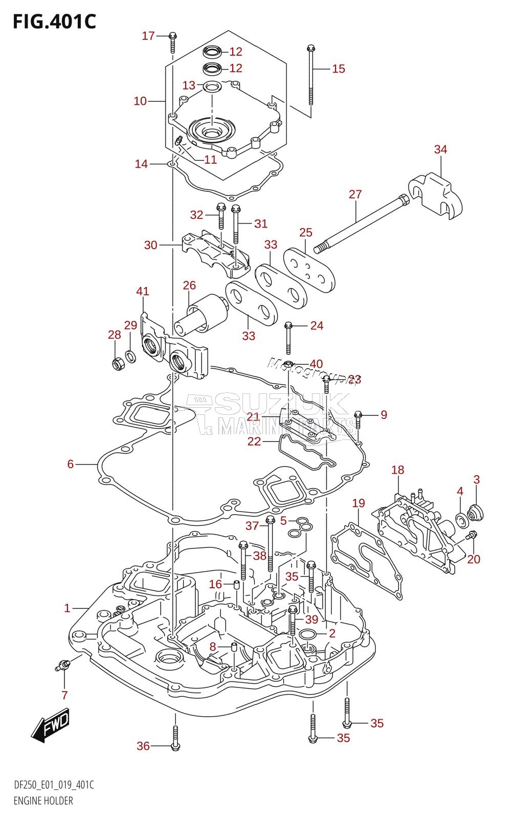 ENGINE HOLDER (DF200Z,DF225T,DF225Z,DF250T,DF250Z)