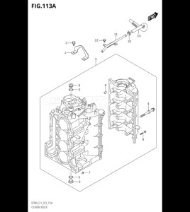 09003F-140001 (2021) 90hp E11 E40-Gen. Export 1-and 2 (DF90ATH    DF90AWQH  DF90AWQH   DF90AWQH    DF90AWQH) DF90A drawing CYLINDER BLOCK