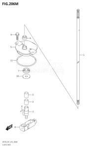 22503Z-610001 (2016) 225hp E01 E40-Gen. Export 1 - Costa Rica (DF225Z) DF225Z drawing CLUTCH ROD (DF250Z:E40)