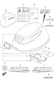 Outboard DF 9.9B drawing Engine Cover