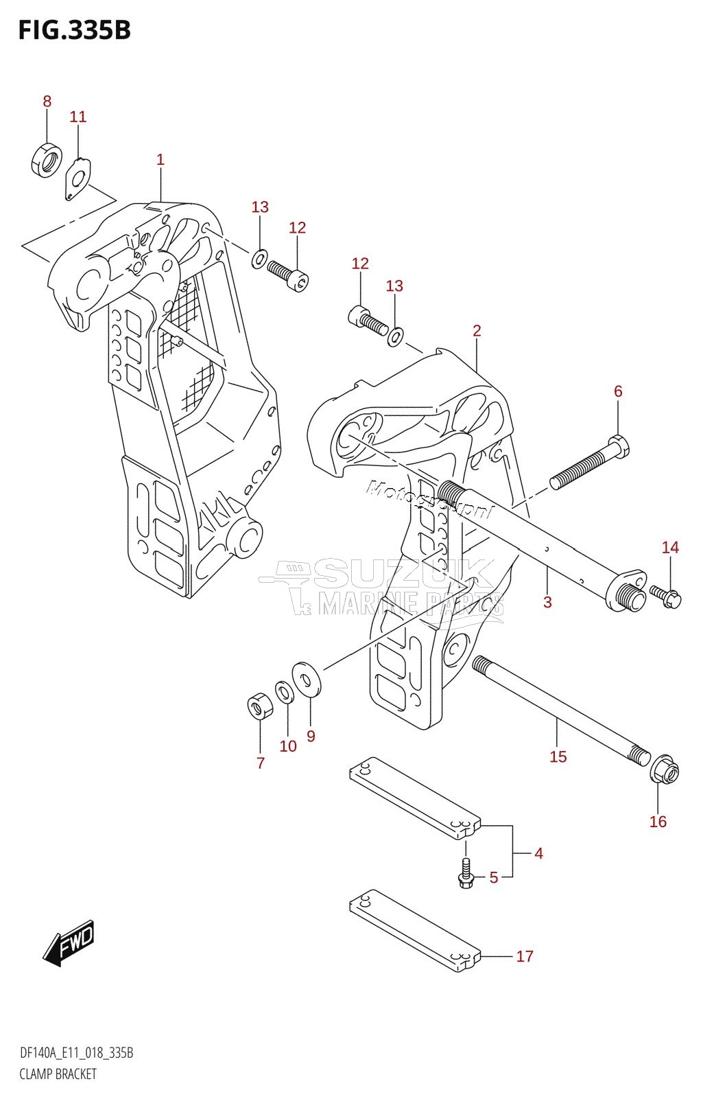 CLAMP BRACKET (DF115AT:E11)