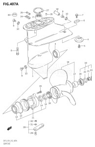 01503F-210001 (2012) 15hp P01-Gen. Export 1 (DF15  DF15R) DF15 drawing GEAR CASE