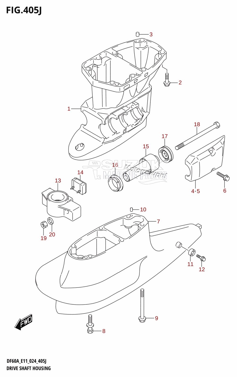 DRIVE SHAFT HOUSING (DF50AVT)