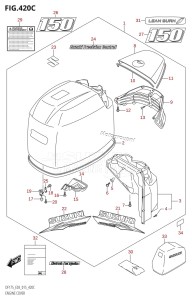 DF150Z From 15002Z-510001 (E03)  2015 drawing ENGINE COVER (DF150TG:E03)