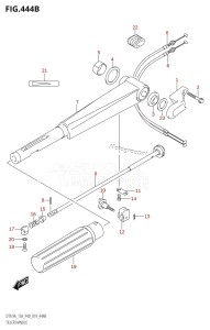 DT9.9A From 00993K-910001 (P36 P40)  2019 drawing TILLER HANDLE (DT9.9A:P40,DT15A:P40)