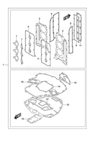 DF 250 drawing Gasket Set SS Model