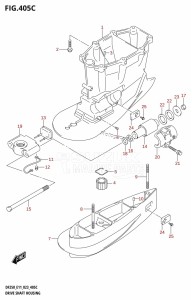 DF250 From 25003F-140001 (E11 E40)  2021 drawing DRIVE SHAFT HOUSING ((DF250T,DF250Z,DF225T,DF225Z,DF200T,DF200Z):XX-TRANSOM)