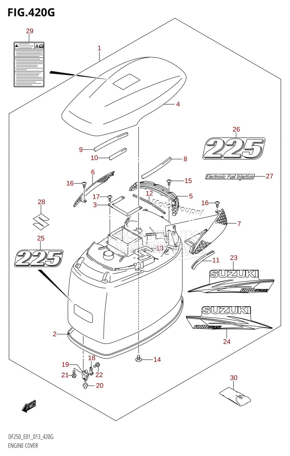 ENGINE COVER (DF225Z:E01)