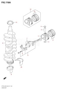 08001F-980001 (2009) 80hp E01 E40-Gen. Export 1 - Costa Rica (DF80ATK10  DF80ATK9  DF80AWTK10) DF80A drawing CRANKSHAFT