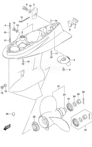 Outboard DF 140A drawing Gear Case (C/R)