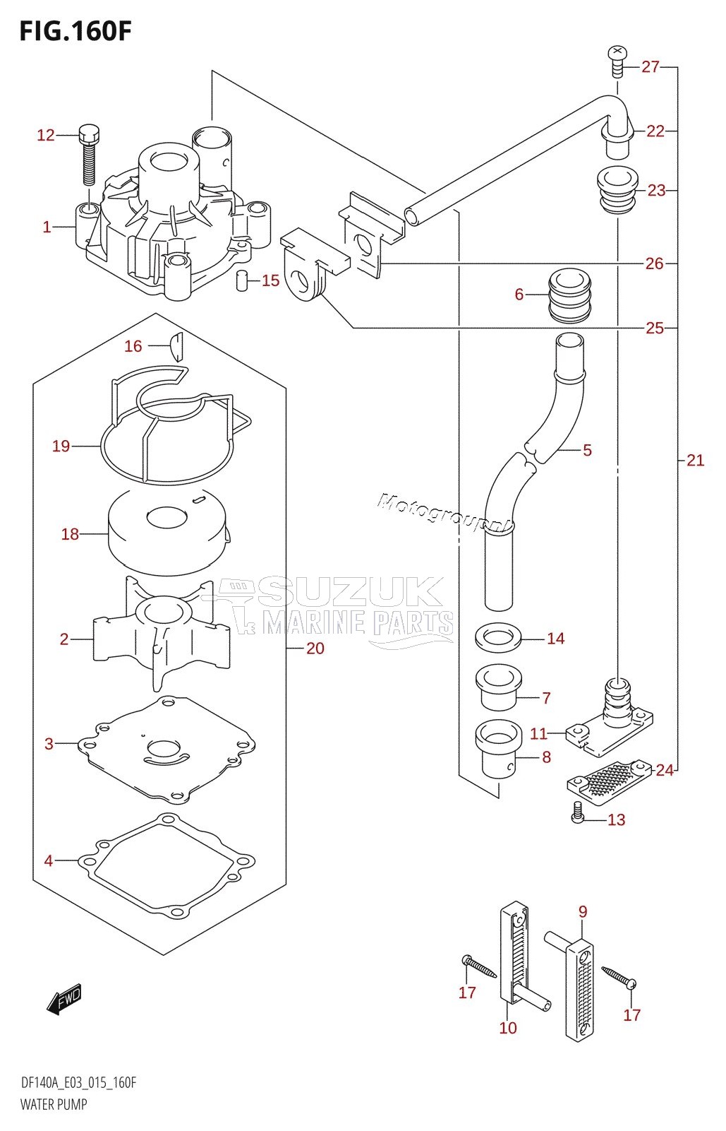 WATER PUMP (DF115AST:E03)