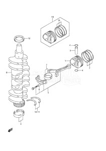 Outboard DF 90A drawing Crankshaft