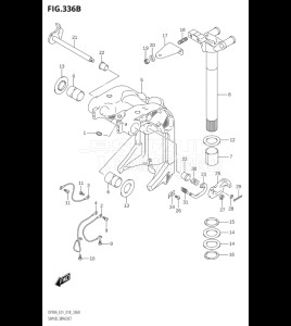 09003F-810001 (2018) 90hp E01 E40-Gen. Export 1 - Costa Rica (DF90AT  DF90ATH) DF90A drawing SWIVEL BRACKET (DF80A)