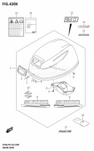 DF20A From 02002F-240001 (E01 P01 P40)  2022 drawing ENGINE COVER ((DF20A,DF20AR,DF20AT,DF20ATH):020)