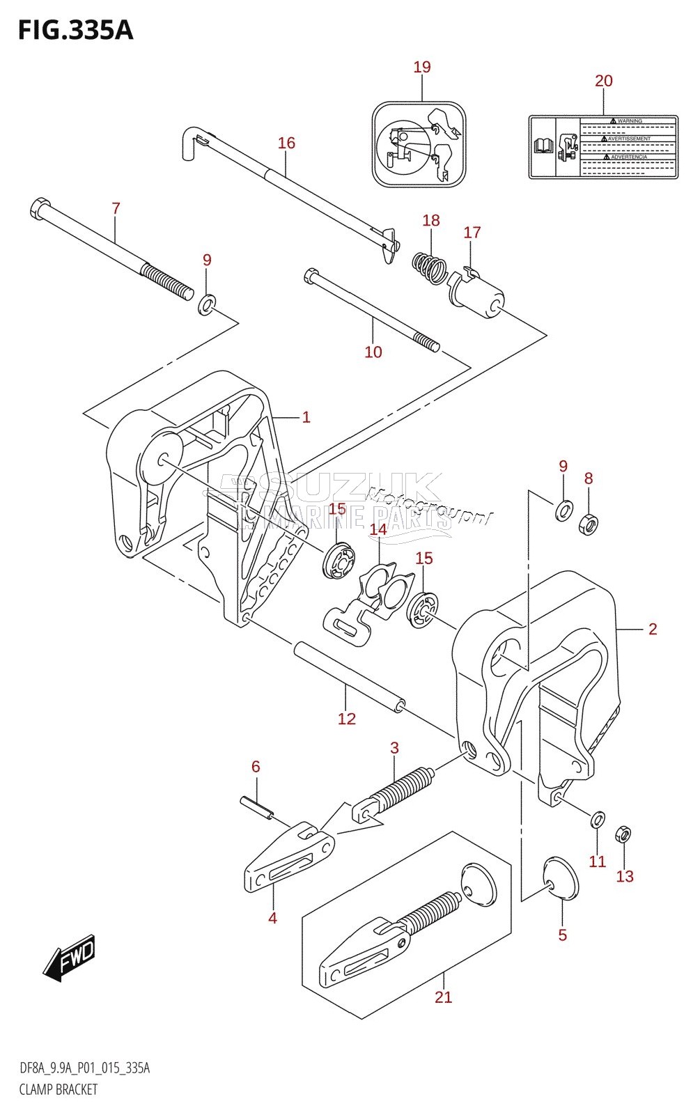 CLAMP BRACKET (DF8A:P01)