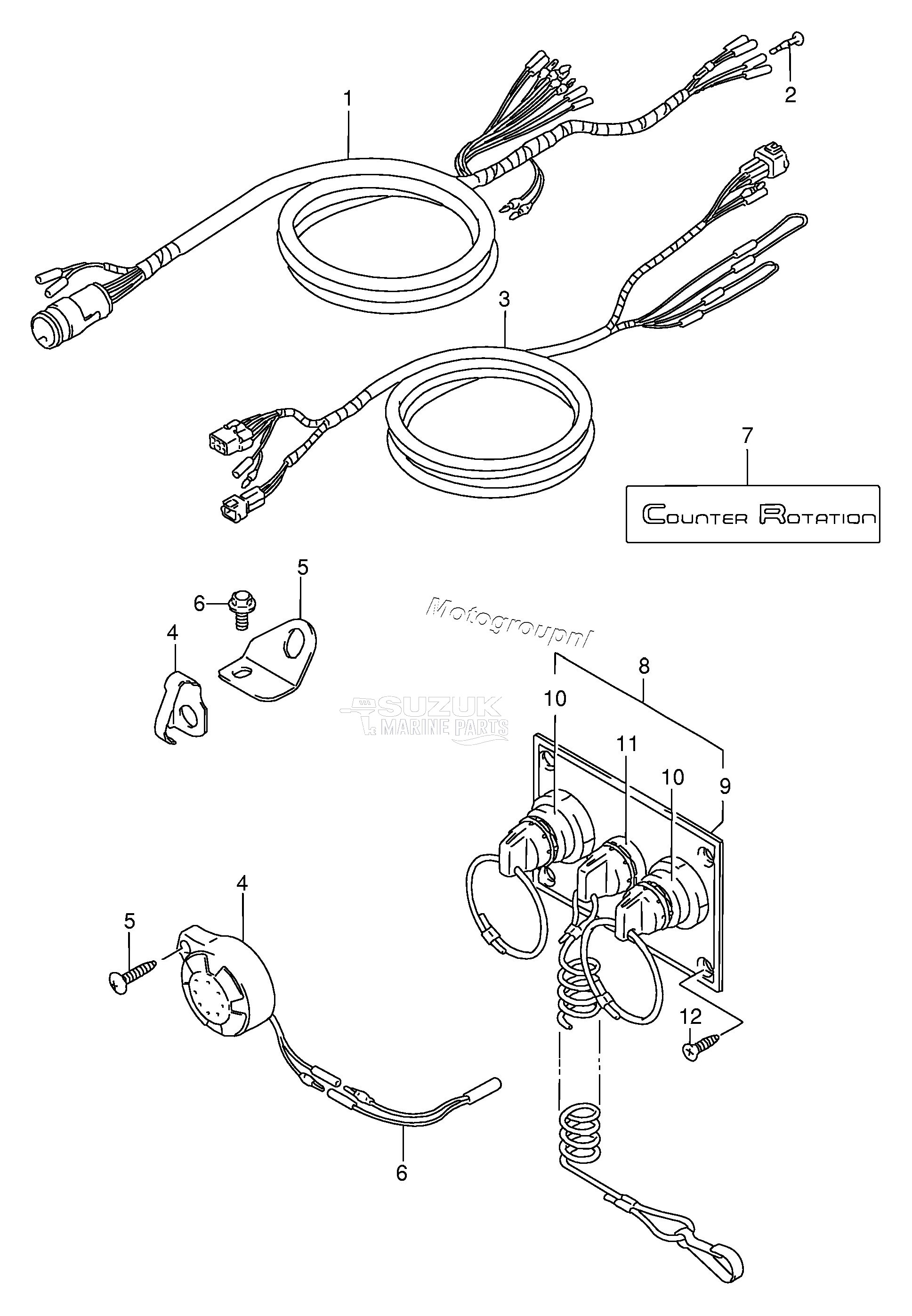 HARNESS (DT200G,COUNTER ROTATION)