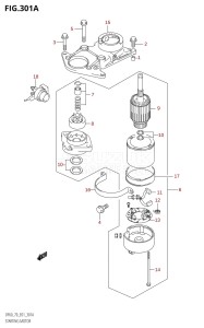 DF70 From 07001F-861001 (E01)  1998 drawing STARTING MOTOR (W,X,Y)