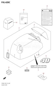 DT40 From 04005-310001 ()  2013 drawing ENGINE COVER (DT40WR:P40)