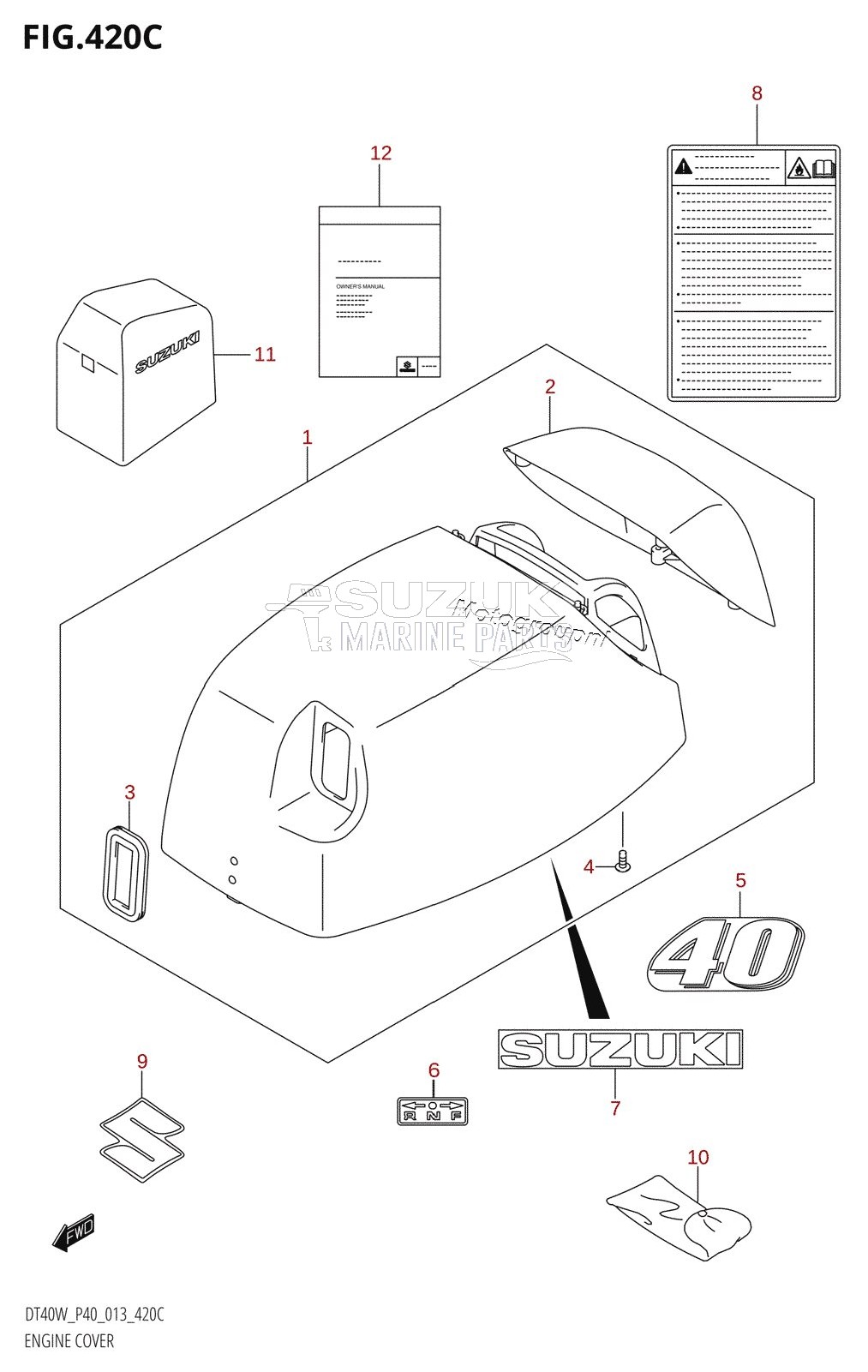 ENGINE COVER (DT40WR:P40)