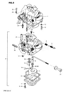 DT50 From 5002-300001 ()  1978 drawing CARBURETOR (DT50M)