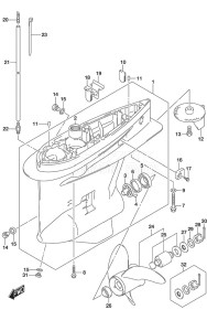 DF 200AP drawing Gear Case