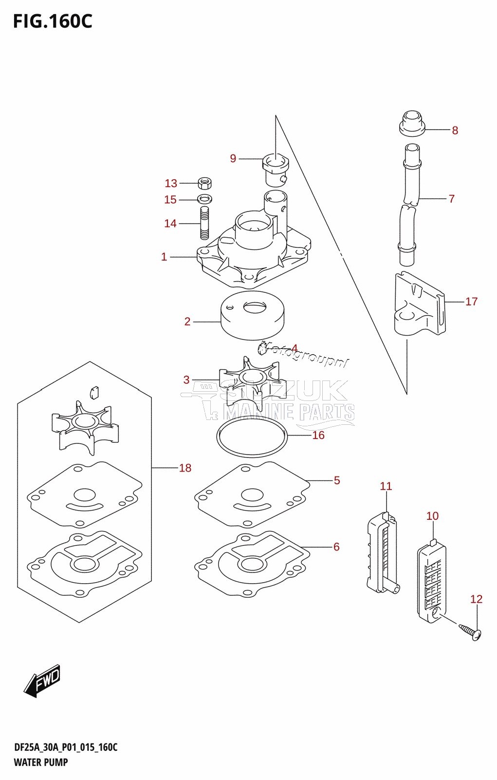 WATER PUMP (DF25AT:P01)