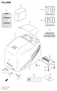 DF70 From 07001F-151001 (E01 E40)  2001 drawing ENGINE COVER (K3,K4,K5,K6,K7,K8,K9)