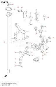 09003F-210001 (2012) 90hp E01 E40-Gen. Export 1 - Costa Rica (DF90A  DF90AT / DF90ATH  DF90ATH) DF90A drawing CLUTCH SHAFT