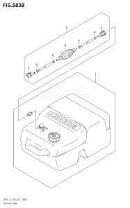 00993F-110001 (2011) 9.9hp P03-U.S.A (DF9.9T  DF9.9TH) DF9.9 drawing OPT:FUEL TANK (DF15:P03)