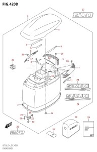 DF250Z From 25003Z-710001 (E40)  2017 drawing ENGINE COVER (DF200T:E40,DF200Z:E40)