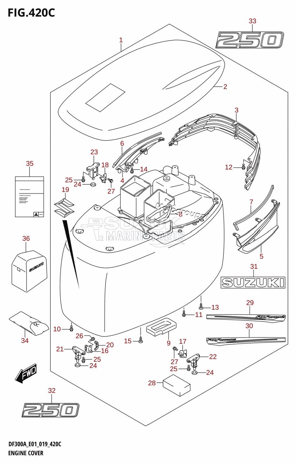 ENGINE COVER (DF250A:E01)