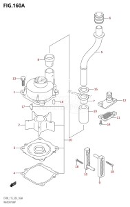 DF115T From 11501F-151001 (E03)  2001 drawing WATER PUMP (K1,K2,K3,K4,K5,K6)