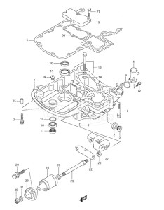 Outboard DF 90 drawing Engine Holder (S/N 680686 & Newer)