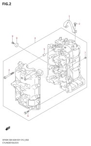 DF40A From 04004F-210001 (E34-Italy)  2012 drawing CYLINDER BLOCK