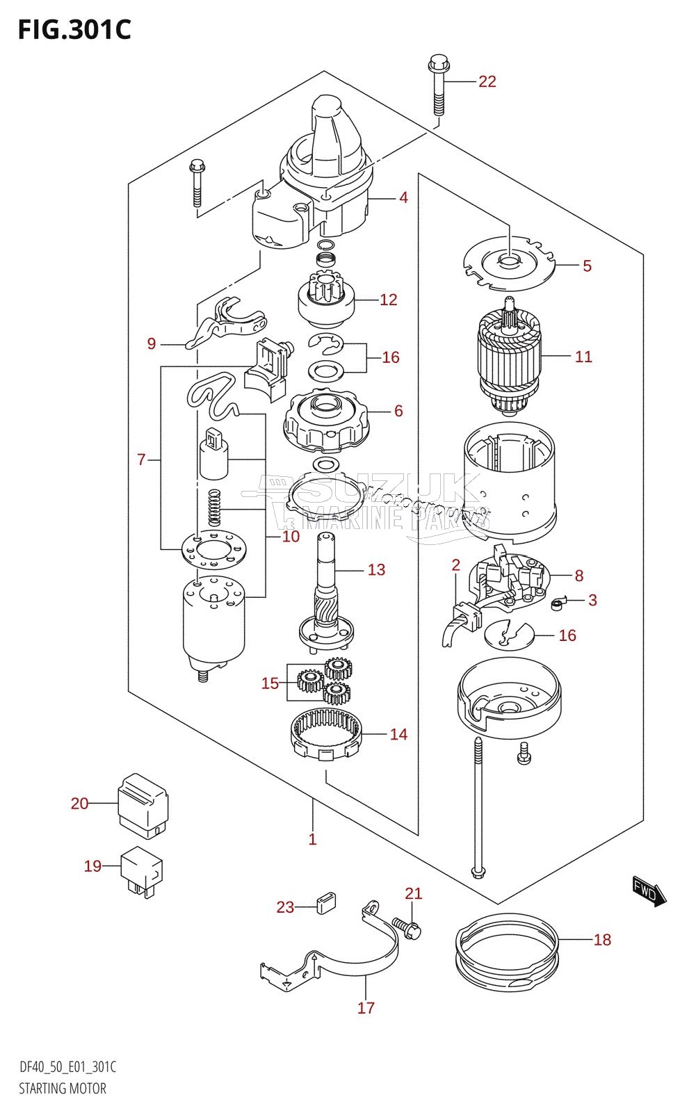 STARTING MOTOR (K5,K6,K7,K8,K9,K10)