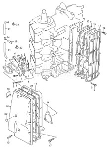 DT60 From 06002-461001 ()  1994 drawing INLET CASE /​ EXHAUST COVER