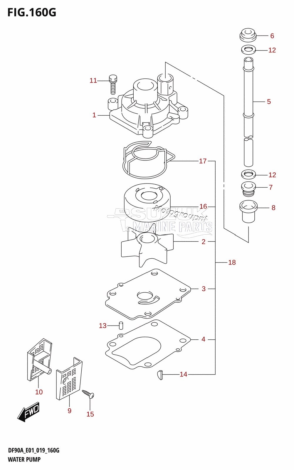 WATER PUMP (DF100B:E01)