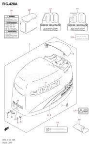 DF50 From 05001F-971001 (E01)  1999 drawing ENGINE COVER (X,Y,K1,K2)