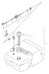 DF25Q From 02501F-510001 ()  2005 drawing FUEL TANK (RESIN)