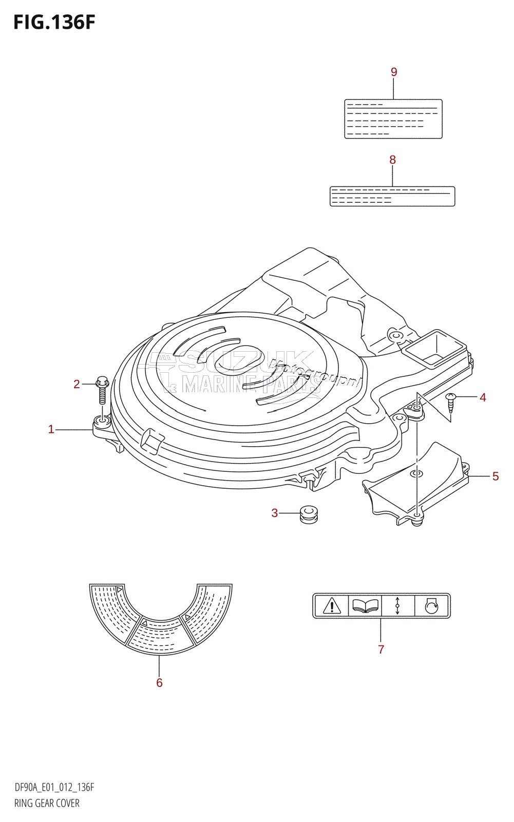 RING GEAR COVER (DF80A:E40)