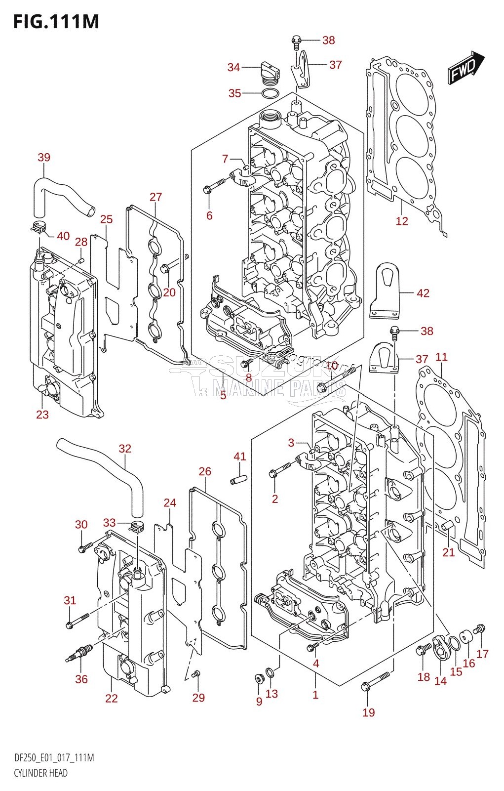 CYLINDER HEAD (DF250Z:E40)