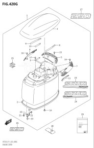 25004F-040001 (2020) 250hp E03-USA (DF250ST) DF250ST drawing ENGINE COVER ((DF250T,DF250Z):020)