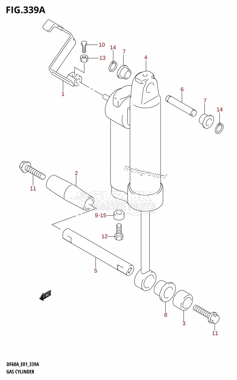 GAS CYLINDER (DF40AQH,DF60AQH,DF60AWQH)