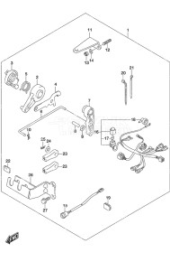 Outboard DF 9.9A drawing Remote Control Parts