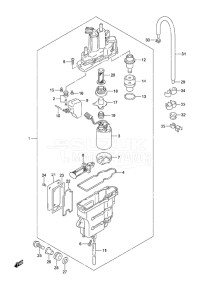 Outboard DF 50A drawing Fuel Vapor Separator